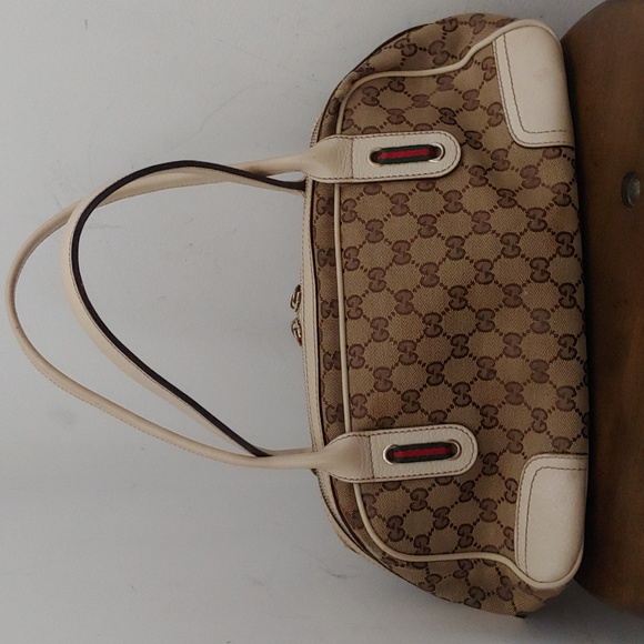 Authentic Gucci GG Monogram Supreme Sherry Web Princy Boston Tote Shoulder Bag - Picture 4 of 14